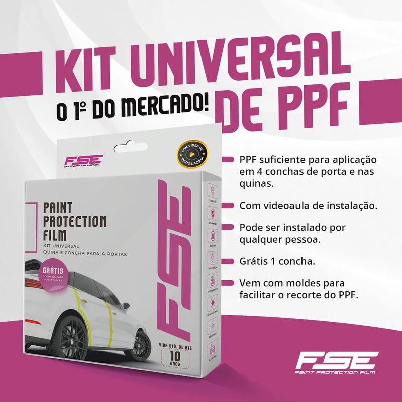 KIT UNIVERSAL QUINA E CONCHA PPF CLEAR