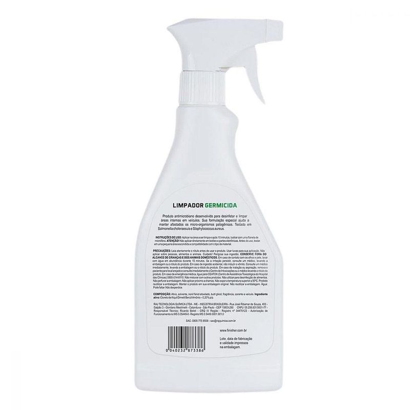 LIMPADOR GERMICIDA 500 ML SPRAY - FINISHER